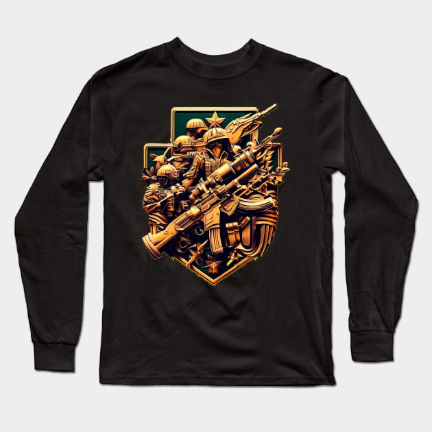 Army and guns Long Sleeve T-Shirt by Arassa Army